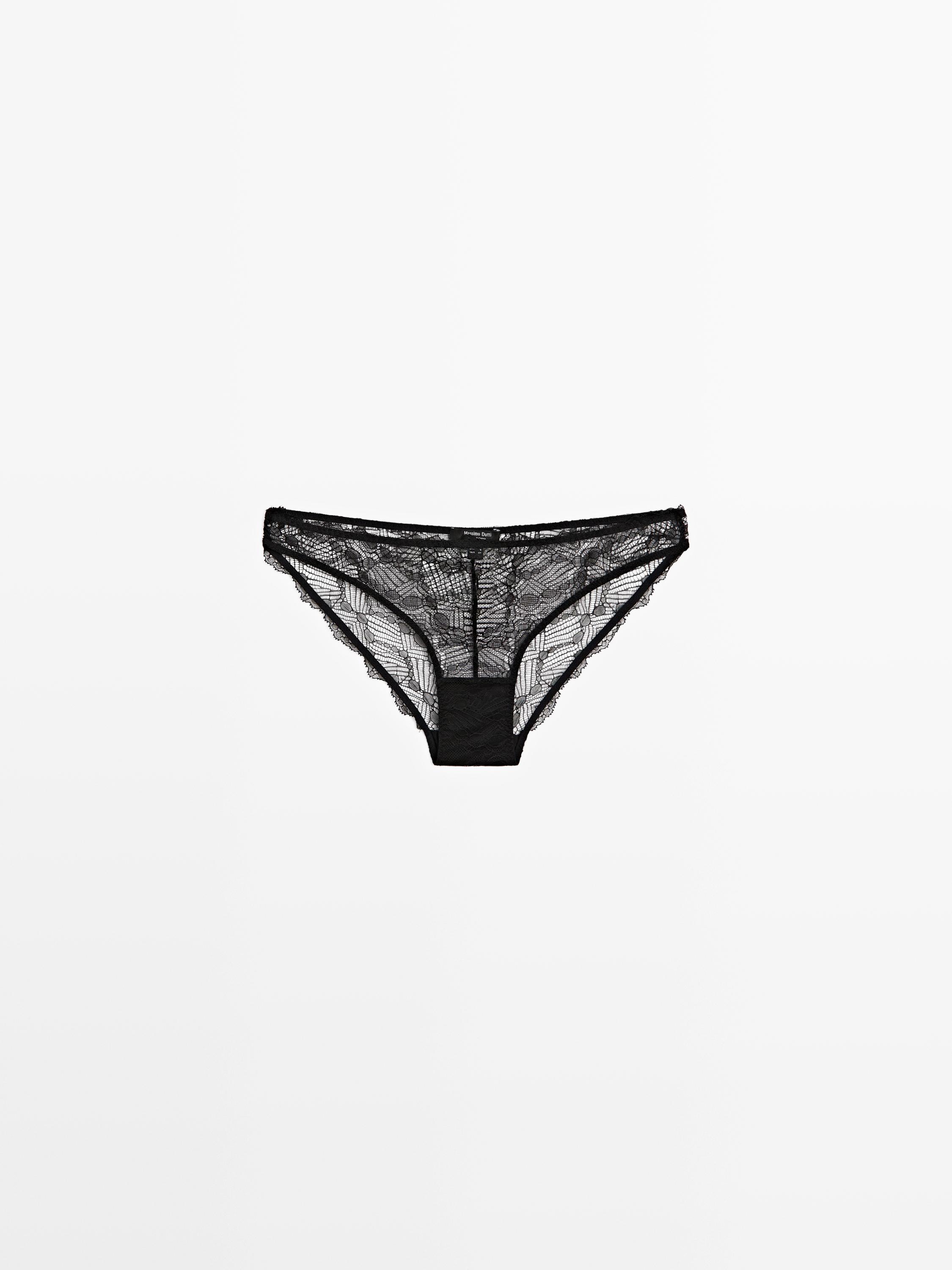 lace briefs with blonde detail